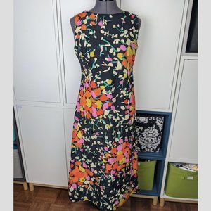 Black Sleeveless Multi Colored Floral Dress